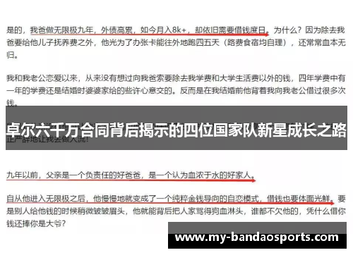 卓尔六千万合同背后揭示的四位国家队新星成长之路